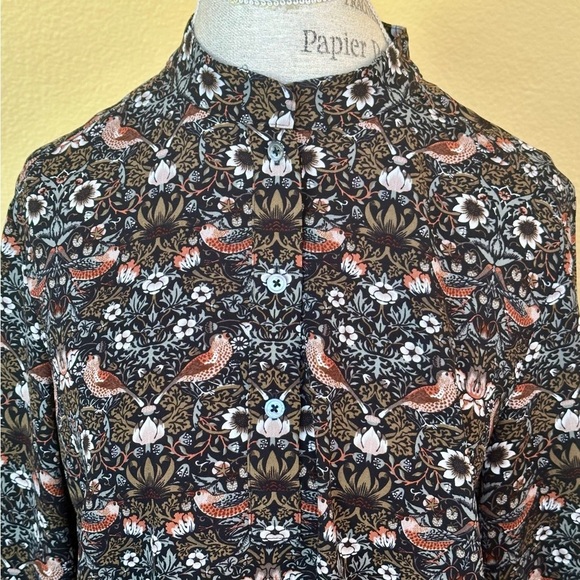 Marc By Marc Jacobs “Strawberry Thief” Crepe Blouse Size Large EUC! - Picture 3 of 10